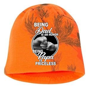 Being Dad Is An Honor Papa Is Priceless Kati - Camo Knit Beanie