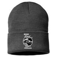 Being Dad Is An Honor Papa Is Priceless Sustainable Knit Beanie