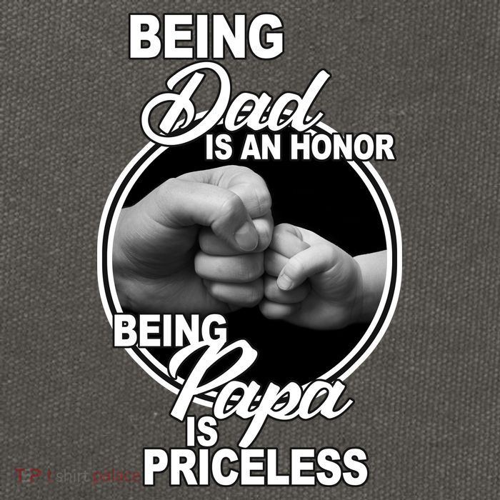 Being Dad Is An Honor Papa Is Priceless Cotton Canvas Backpack