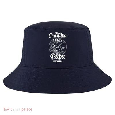 Being Grandpa Is A Honor Being Papa Is Priceless Cool Comfort Performance Bucket Hat