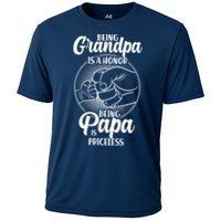 Being Grandpa Is A Honor Being Papa Is Priceless Cooling Performance Crew T-Shirt