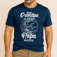 Being Grandpa Is A Honor Being Papa Is Priceless Cooling Performance Crew T-Shirt