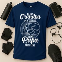 Being Grandpa Is A Honor Being Papa Is Priceless Cooling Performance Crew T-Shirt