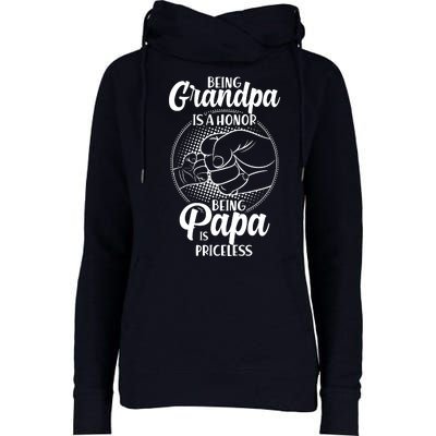 Being Grandpa Is A Honor Being Papa Is Priceless Womens Funnel Neck Pullover Hood