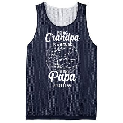 Being Grandpa Is A Honor Being Papa Is Priceless Mesh Reversible Basketball Jersey Tank