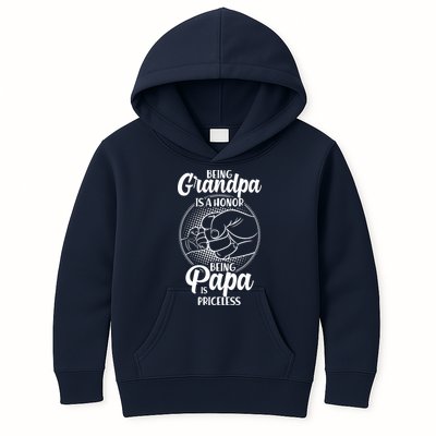 Being Grandpa Is A Honor Being Papa Is Priceless Kids Hoodie