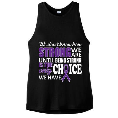 Being Strong Is The Only Choice Lupus Awareness Ladies PosiCharge Tri-Blend Wicking Tank