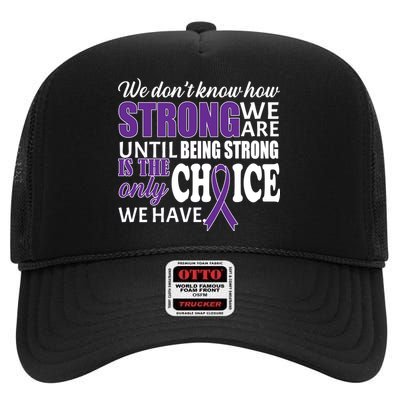 Being Strong Is The Only Choice Lupus Awareness High Crown Mesh Back Trucker Hat