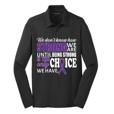 Being Strong Is The Only Choice Lupus Awareness Silk Touch Performance Long Sleeve Polo