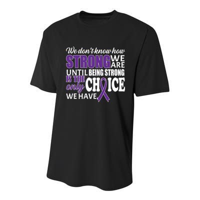 Being Strong Is The Only Choice Lupus Awareness Youth Performance Sprint T-Shirt