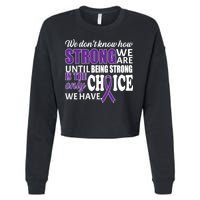 Being Strong Is The Only Choice Lupus Awareness Cropped Pullover Crew