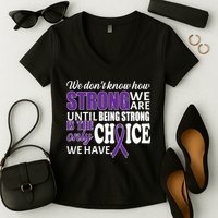 Being Strong Is The Only Choice Lupus Awareness Women's V-Neck T-Shirt
