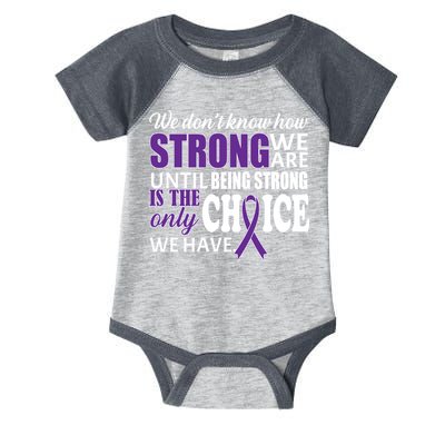 Being Strong Is The Only Choice Lupus Awareness Infant Baby Jersey Bodysuit