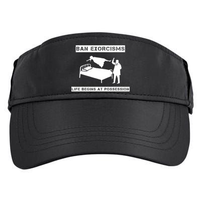 Ban Exorcisms Life Begins At Possession Apparel Adult Drive Performance Visor