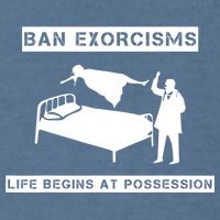 Ban Exorcisms Life Begins At Possession Apparel Garment-Dyed Sweatshirt