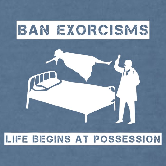 Ban Exorcisms Life Begins At Possession Apparel Garment-Dyed Sweatshirt