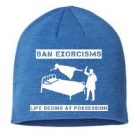 Ban Exorcisms Life Begins At Possession Apparel Sustainable Beanie