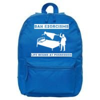Ban Exorcisms Life Begins At Possession Apparel 16 in Basic Backpack