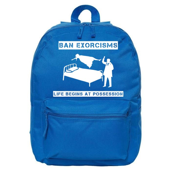 Ban Exorcisms Life Begins At Possession Apparel 16 in Basic Backpack
