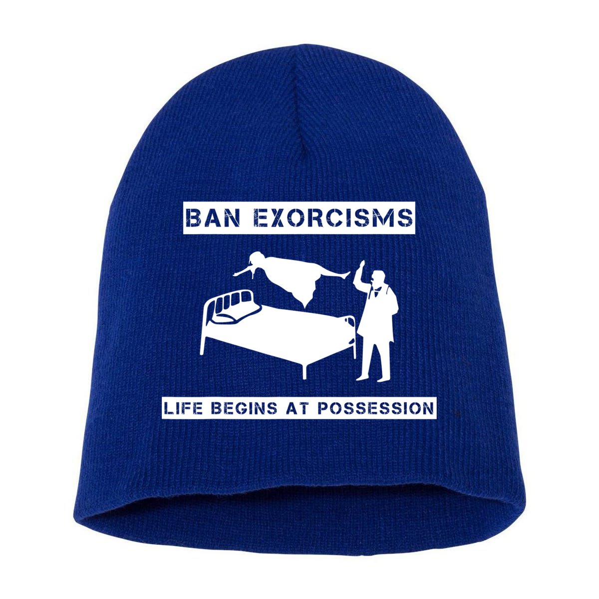 Ban Exorcisms Life Begins At Possession Apparel Short Acrylic Beanie