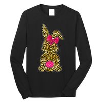 Bunny Easter Leopard Print Rabbit Easter Day Long Sleeve Shirt