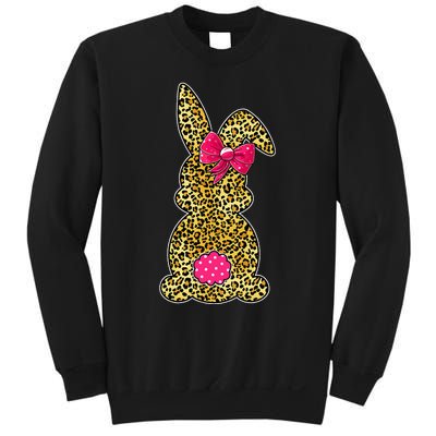 Bunny Easter Leopard Print Rabbit Easter Day Sweatshirt