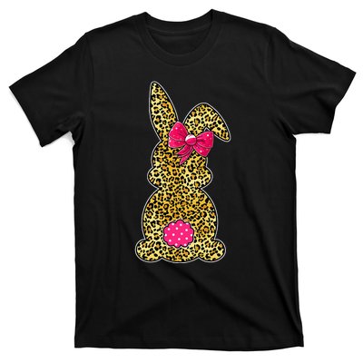 Bunny Easter Leopard Print Rabbit Easter Day T-Shirt