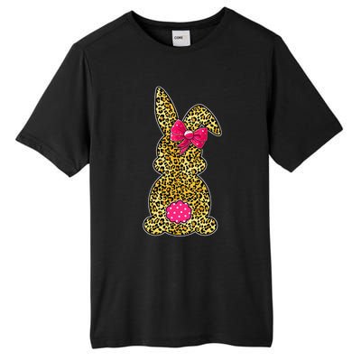 Bunny Easter Leopard Print Rabbit Easter Day Tall Fusion ChromaSoft Performance T-Shirt