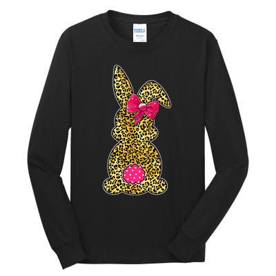 Bunny Easter Leopard Print Rabbit Easter Day Tall Long Sleeve T-Shirt