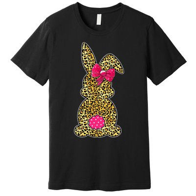 Bunny Easter Leopard Print Rabbit Easter Day Premium T-Shirt