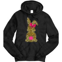 Bunny Easter Leopard Print Rabbit Easter Day Tie Dye Hoodie