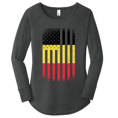 Vintage Flag Of Belgium Women's Perfect Tri Tunic Long Sleeve Shirt