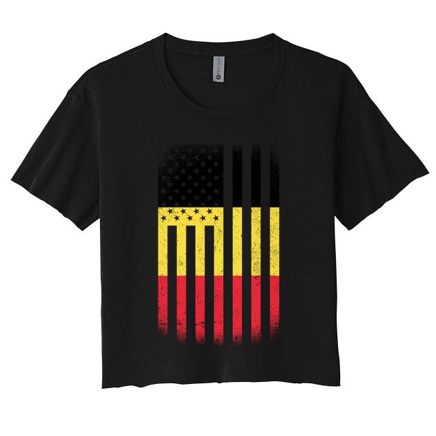 Vintage Flag Of Belgium Crop Top