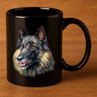 Belgian Tervuren 11oz C Handle Ceramic Mug