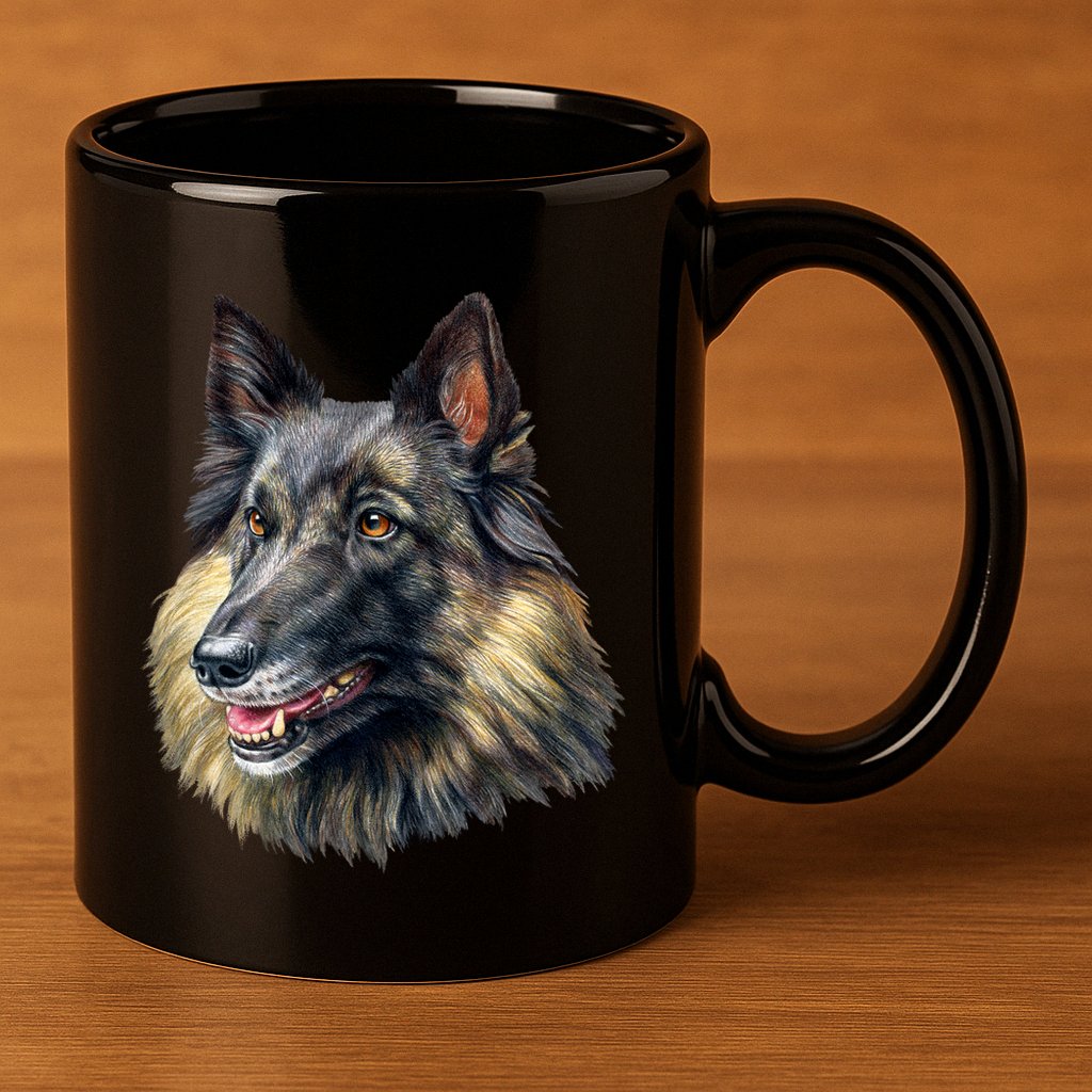 Belgian Tervuren 11oz C Handle Ceramic Mug