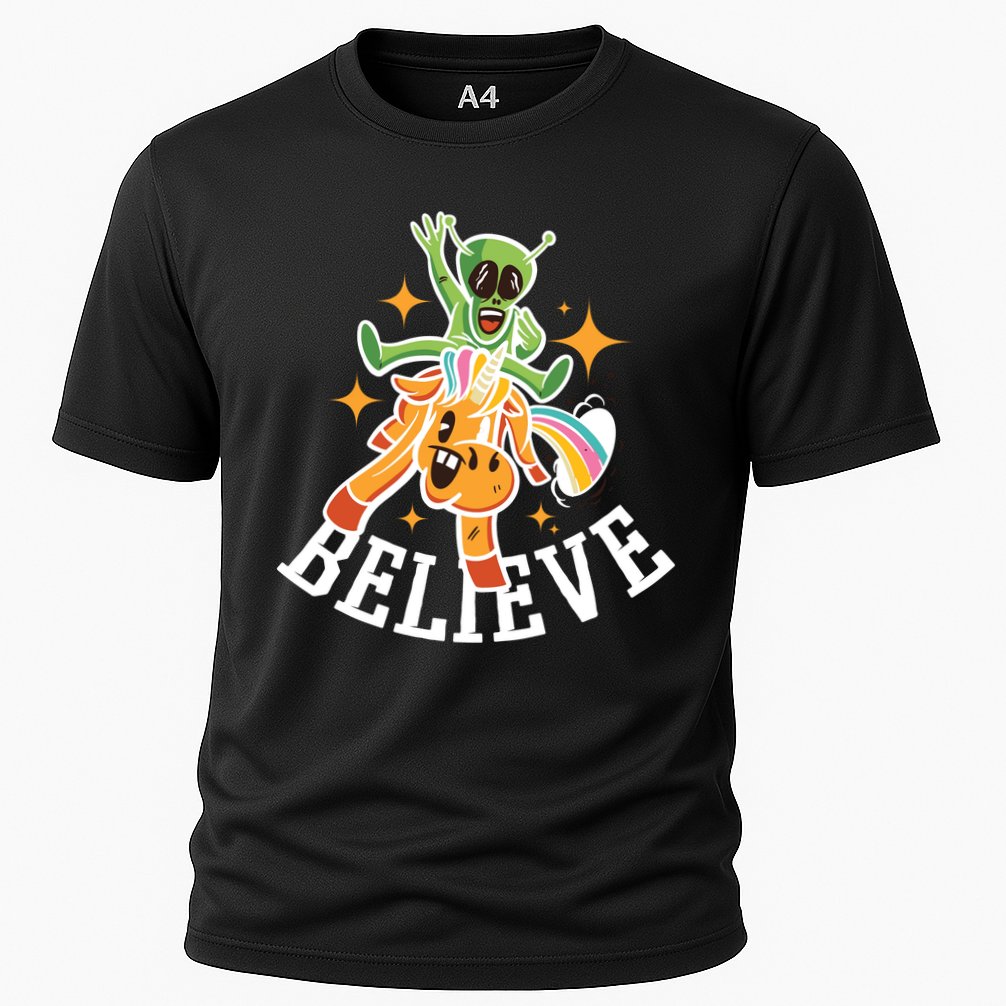 Believe Alien Unicorn Performance Shirt