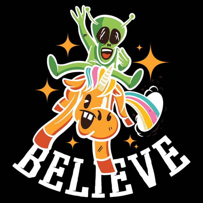 Believe Alien Unicorn Sustainable Bucket Hat