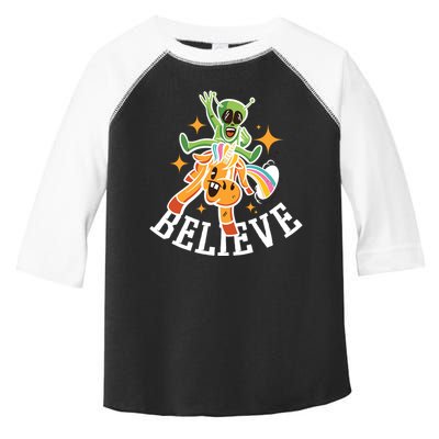 Believe Alien Unicorn Toddler Fine Jersey T-Shirt