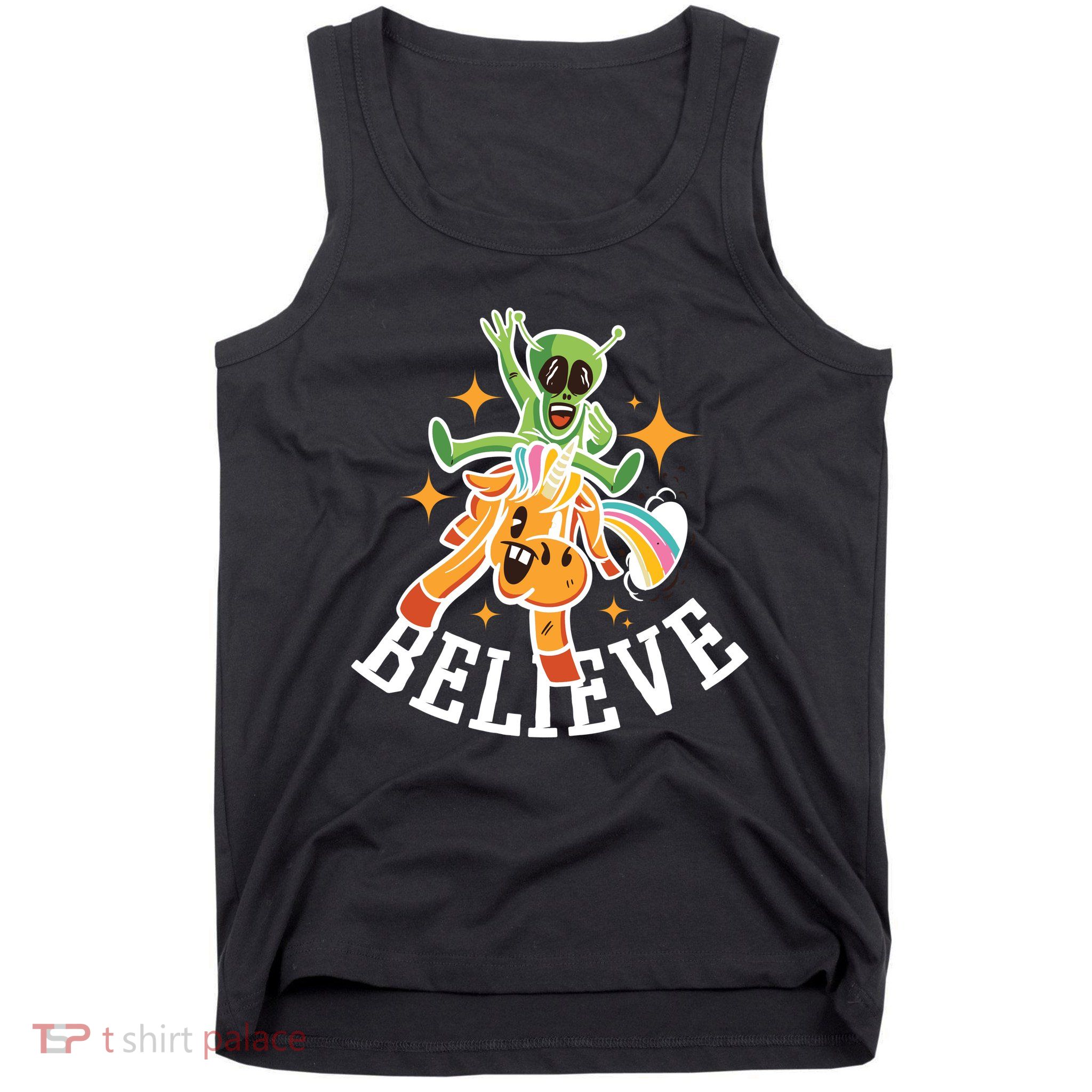 Believe Alien Unicorn Tank Top