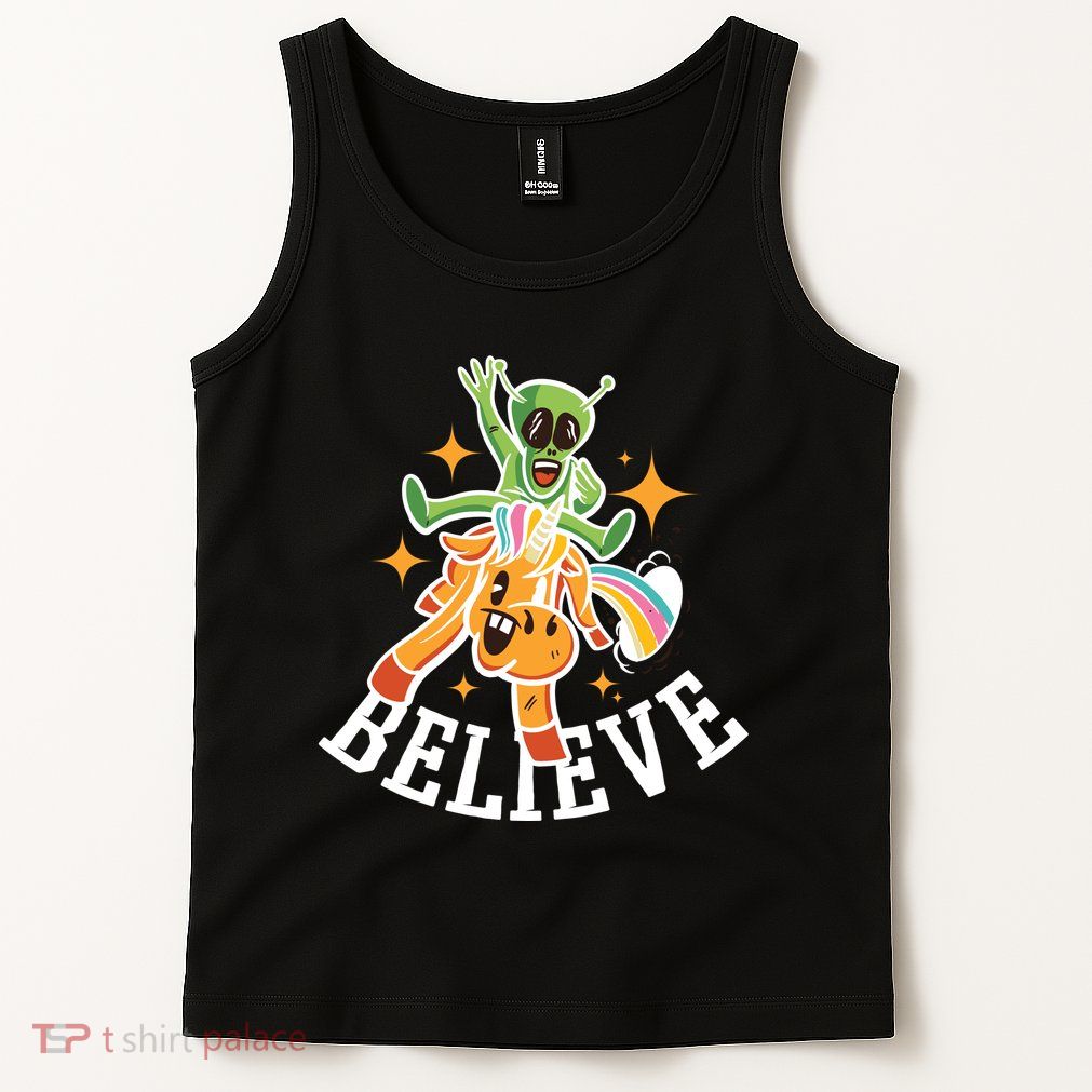 Believe Alien Unicorn Tank Top