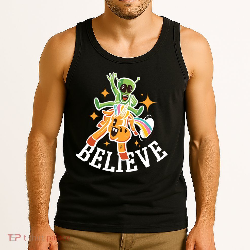 Believe Alien Unicorn Tank Top