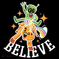 Believe Alien Unicorn Tank Top