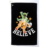 Believe Alien Unicorn Golf Towel