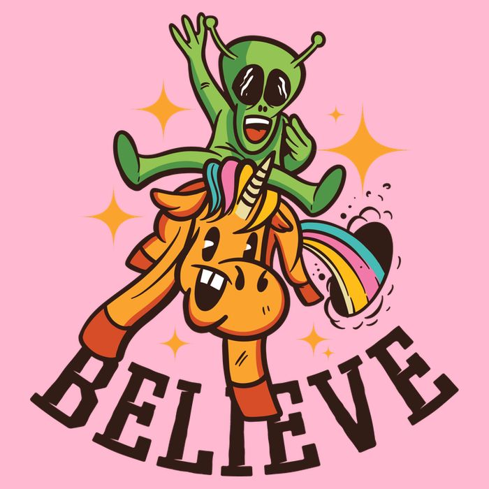 Believe Alien Unicorn T-Shirt
