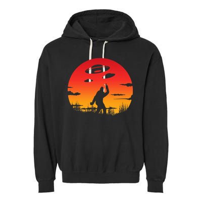 Believe Bigfoot UFO Garment-Dyed Fleece Hoodie