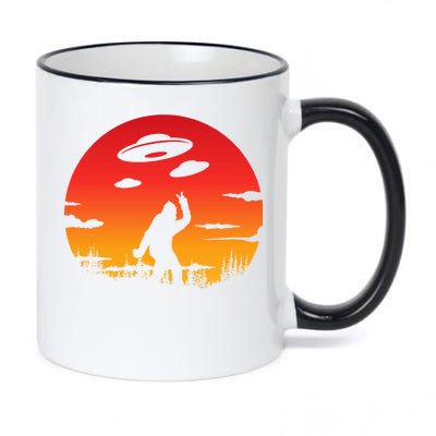 Believe Bigfoot UFO 11oz Black Color Changing Mug