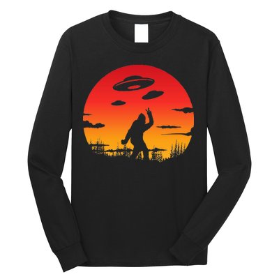 Believe Bigfoot UFO Long Sleeve Shirt