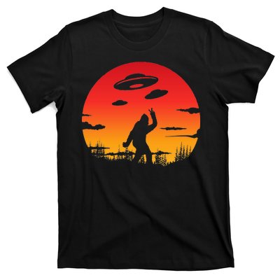 Believe Bigfoot UFO T-Shirt