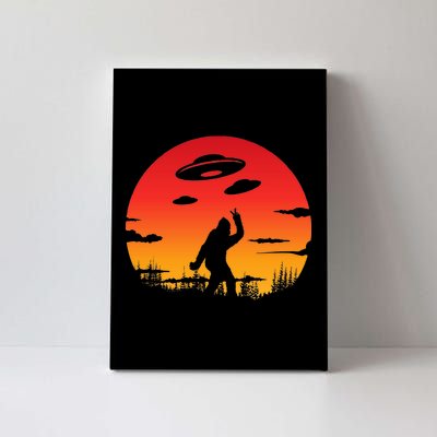 Believe Bigfoot UFO Canvas