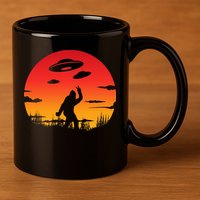 Believe Bigfoot UFO 11oz C Handle Ceramic Mug